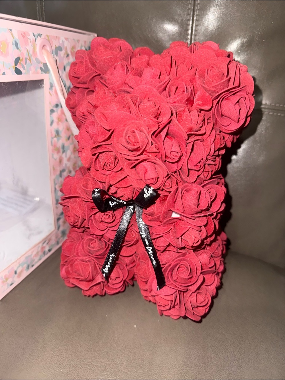 Always and Forever Flower Rose Bear, Red, Perfect Holiday, Birthday Gift